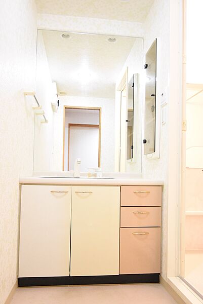 一枚鏡の洗面化粧台