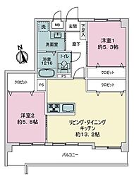 間取図画像 2LDK