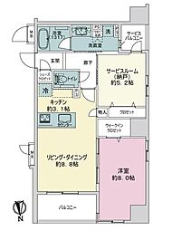 プレミア金沢芳斉 1SLDKの間取図画像