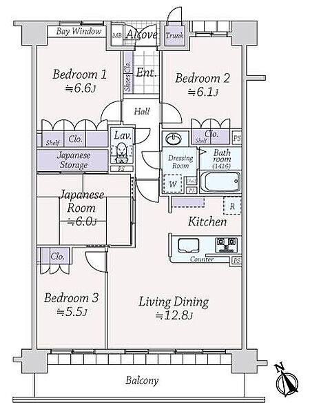 apartment 福島県郡山市長者３丁目4番5号