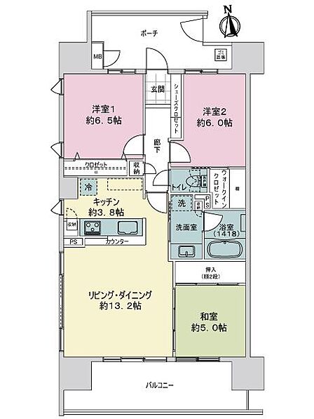 3LDK 間取り
