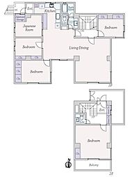 ベルメゾン池田山 5LDKの間取り