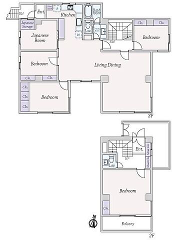 間取り ベルメゾン池田山 2階/-