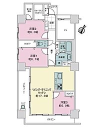 アルファステイツ長崎駅 3LDKの間取り