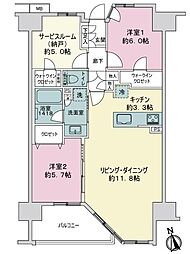 間取図画像 2SLDK