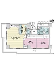 D'グラフォート盛岡駅前タワーズWELLS 2LDKの間取図画像