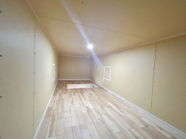 【屋根裏収納】 ひな人形や五月人形、クリスマスツリーなど時期限定の物を保存しておくのに便利な場所です