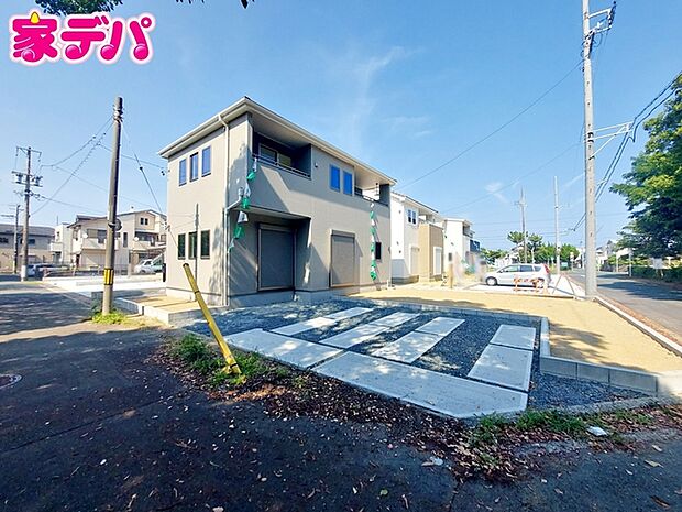【6号棟】 完成しました、角地で日当たり良好。是非ご見学ください!