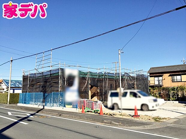 上棟しました。ご見学希望のお客様につきましては同型同仕様の物件にご案内いたします