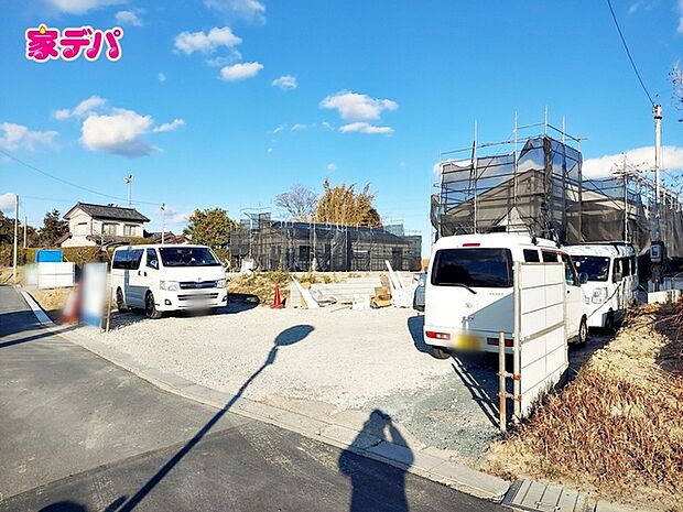 上棟しました。ご見学希望のお客様につきましては同型同仕様の物件にご案内いたします