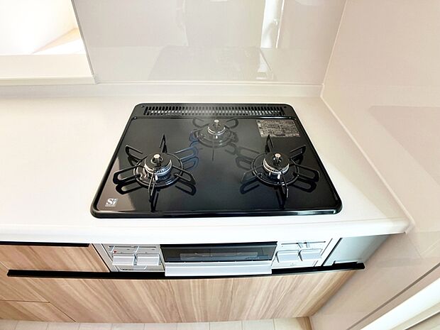 【ガスコンロ】 お料理はかどる三口ガスコンロ！  