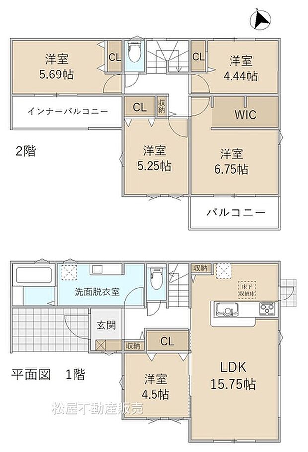 5LDK※図面と現況に相違ある場合には現況優先とします。 