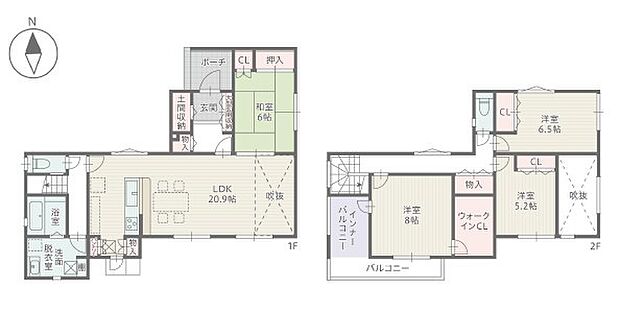 4LDK ※図面と現況に相違ある場合には現況優先とします。 