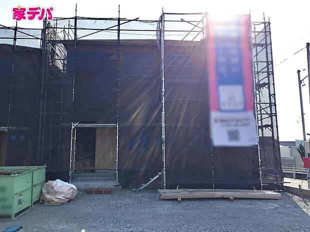 上棟しました。ご見学希望のお客様につきましては同型同仕様の物件にご案内いたします