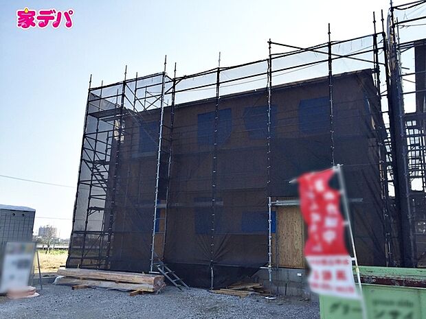 上棟しました。ご見学希望のお客様につきましては同型同仕様の物件にご案内いたします