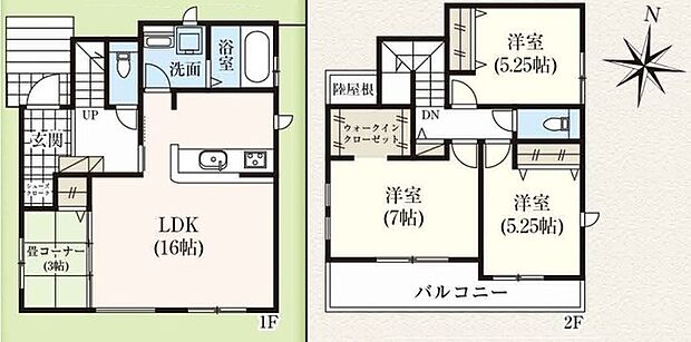 3LDK+畳コーナー ※図面と現況に相違ある場合には現況優先とします。