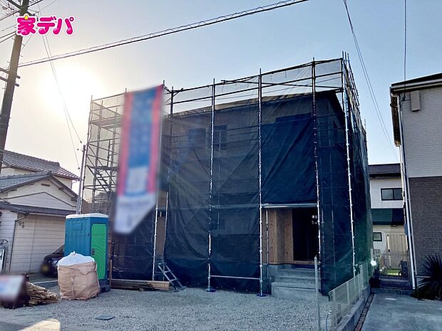 上棟しました。ご見学希望のお客様につきましては同型同仕様の物件にご案内いたします