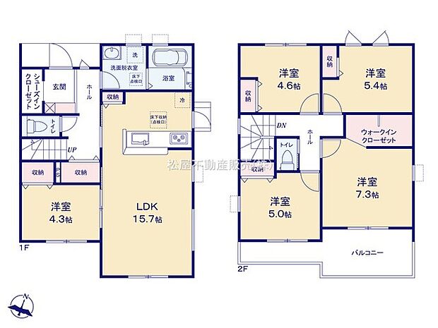 5LDK※図面と現況に相違ある場合には現況優先とします。 
