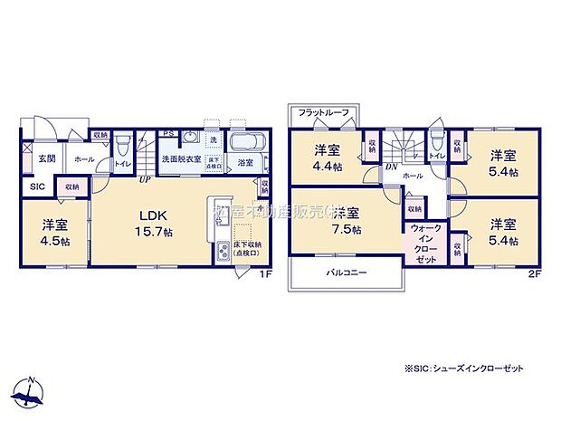 5LDK※図面と現況に相違ある場合には現況優先とします。