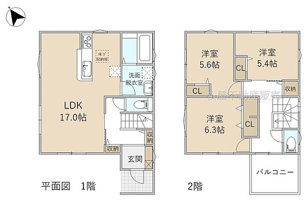 3LDK※図面と現況に相違ある場合には現況優先とします。 
