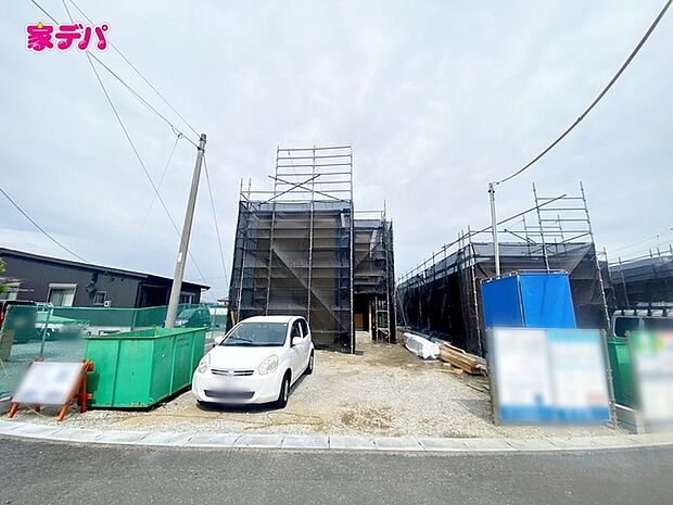 上棟しました。ご見学希望のお客様につきましては同型同仕様の物件にご案内いたします