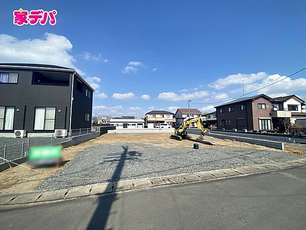 建築予定地です。ご見学希望のお客様につきましては同型同仕様の物件にご案内いたします