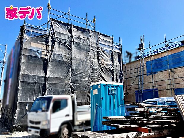 上棟しました。ご見学希望のお客様につきましては同型同仕様の物件にご案内いたします