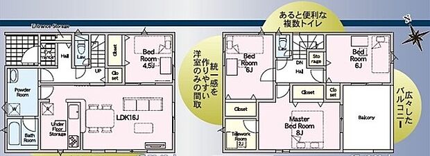4LDK※図面と現況に相違ある場合には現況優先とします。