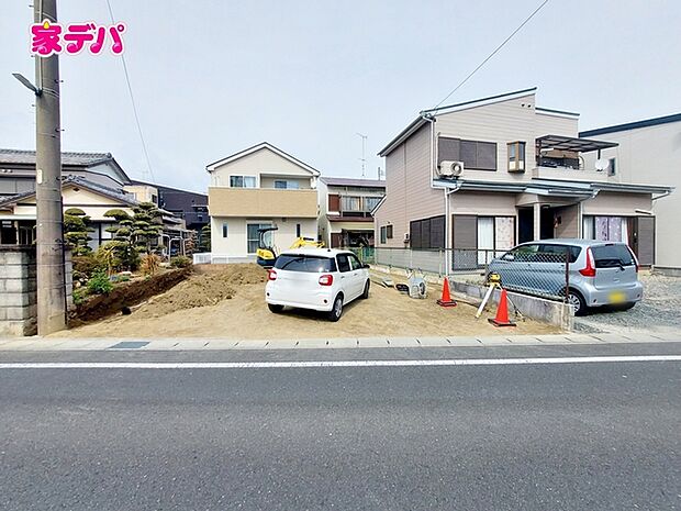 【1号棟】建築予定地です! ・長期優良住宅 ・4LDK ・LDK16.7帖 ・全居室収納完備 ・シューズインクローク ・パントリー ・駐車場3台可