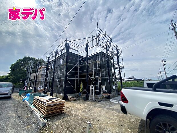 上棟しました。ご見学希望のお客様につきましては同型同仕様の物件にご案内いたします