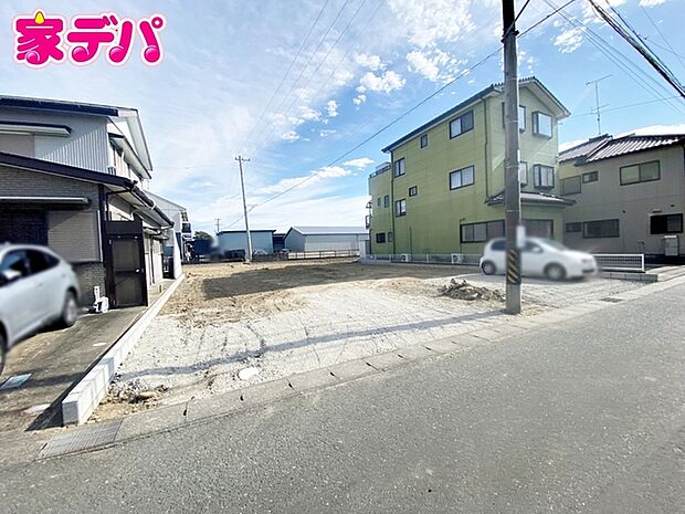 【2号棟】建築予定地です! ・長期優良住宅 ・全室南向き ・4LDK ・LDK18帖 ・全居室収納完備 ・2面バルコニー ・並列駐車場2台可