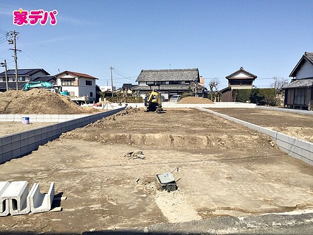 建築予定地です。ご見学希望のお客様につきましては同型同仕様の物件にご案内いたします