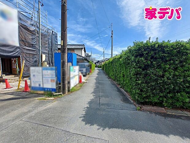 前面道路:西側約2.9m幅(法定外道路)