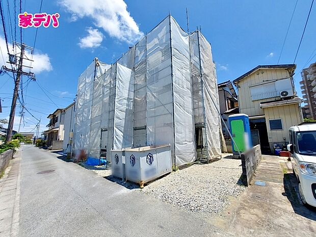 【限定1邸】上棟しました！ ・長期優良住宅 ・3LDK ・LDK15.4帖 ・全居室収納完備 ・全室南東向き ・ファミリークローゼット ・ウォークインクローゼット ・駐車場2台可