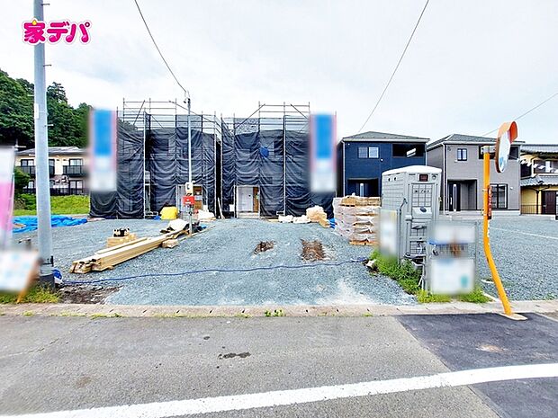上棟しました。ご見学希望のお客様につきましては同型同仕様の物件にご案内いたします