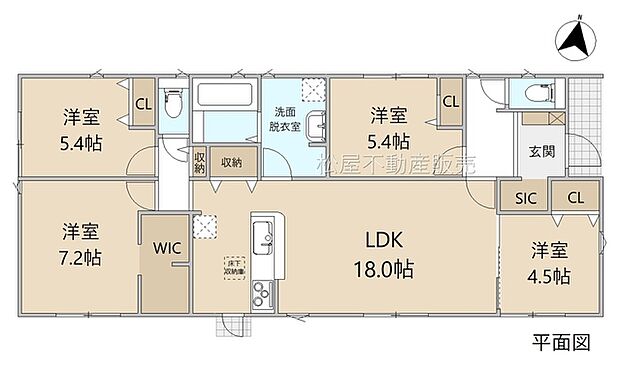 4LDK※図面と現況に相違ある場合には現況優先とします。