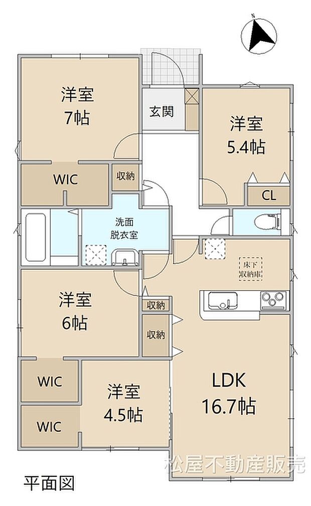 4LDK※図面と現況に相違ある場合には現況優先とします。 