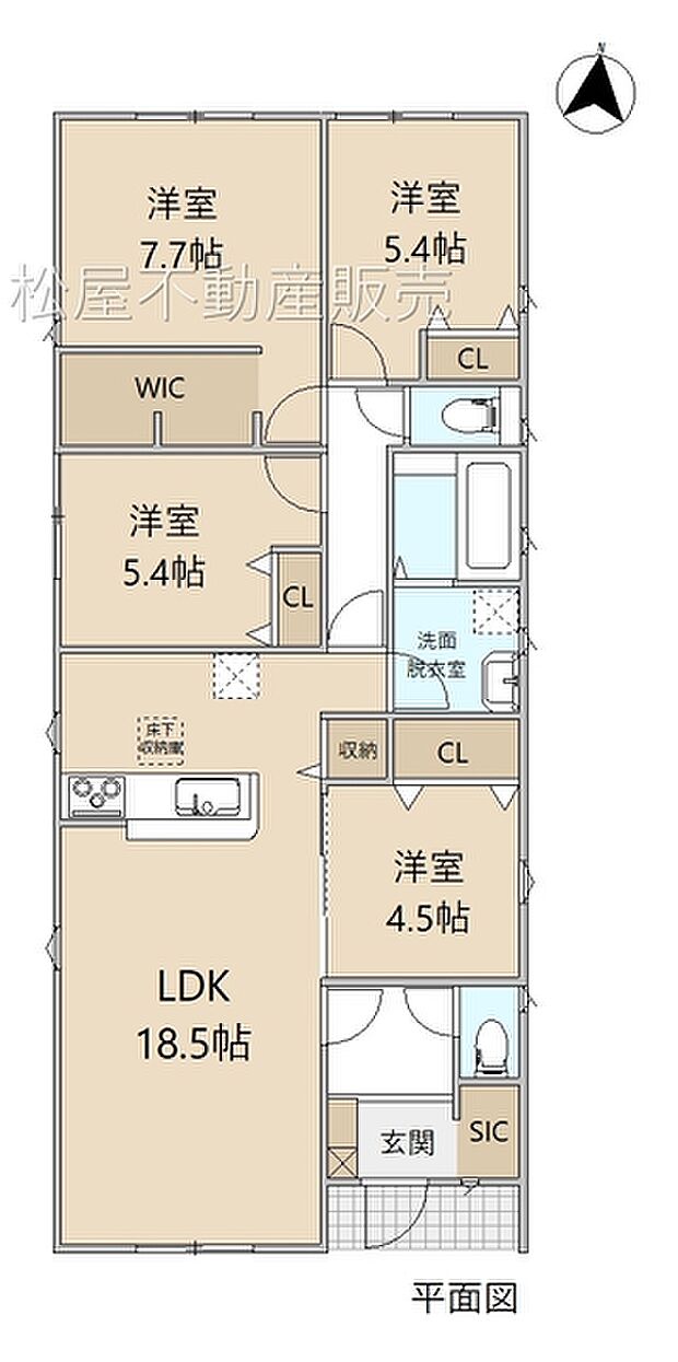 4LDK ※図面と現況に相違ある場合には現況優先とします。
