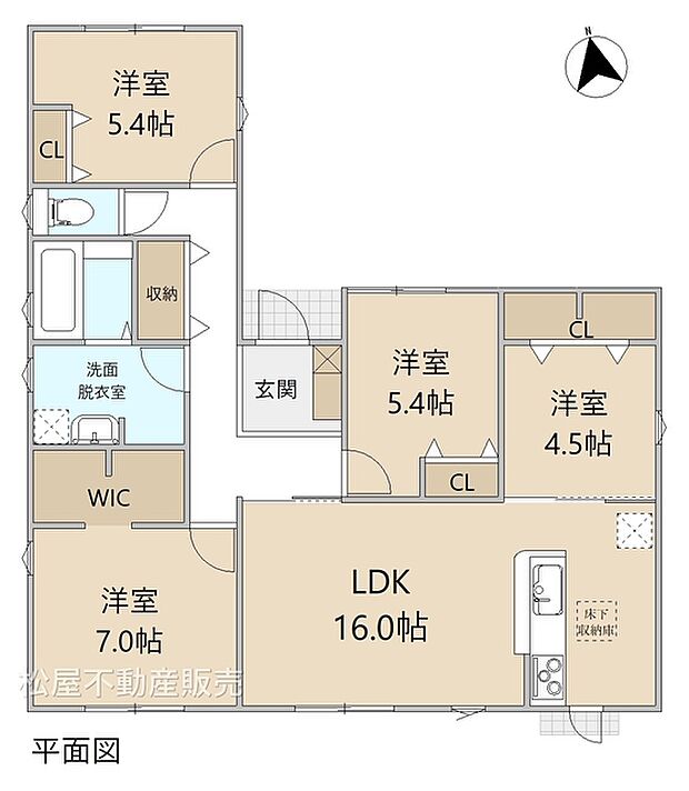 4LDK ※図面と現況に相違ある場合には現況優先とします。