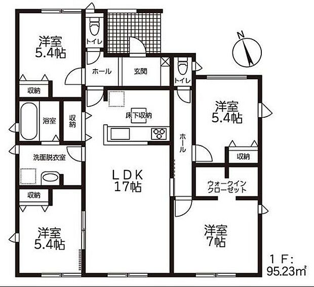 4LDK ※図面と現況に相違ある場合には現況優先とします。