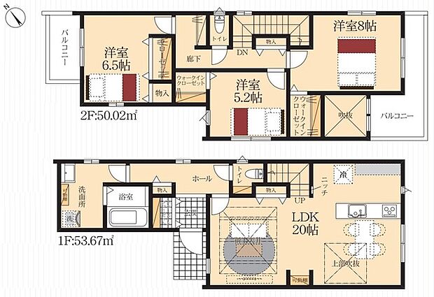 3LDK※図面と現況に相違ある場合には現況優先とします。