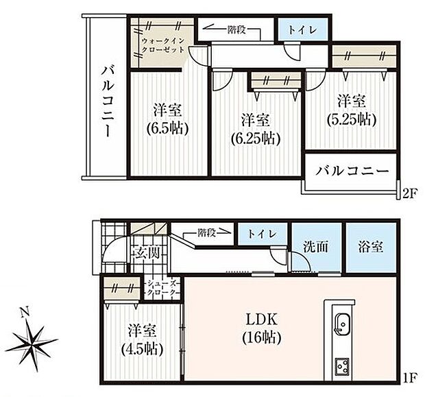 4LDK　※図面と現況に相違ある場合には現況優先とします。 
