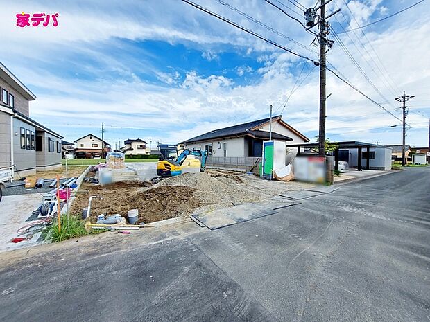 【2号棟】建築予定地です! ・長期優良住宅 ・3LDK ・LDK30.5帖 ・全居室収納完備 ・平屋建て ・整形地 ・吹抜け ・パントリー ・WIC ・食器洗浄機 ・駐車場並列3台可