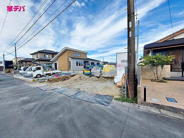 建築予定地です!ご見学希望のお客様につきましては現地の他に同社の完成物件にて設備や仕様などご確認いただけます。