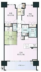 プレミスト元浜 3LDKの間取図画像