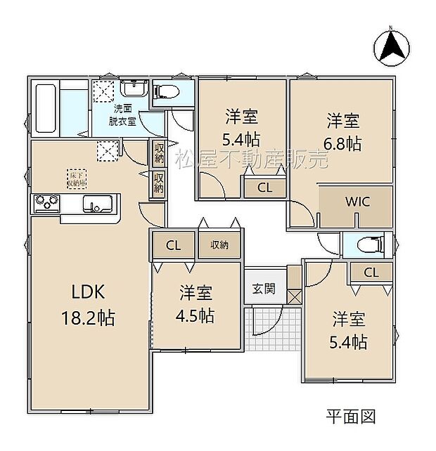4LDK※図面と現況に相違ある場合には現況優先とします。