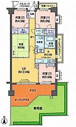 ウィスティリア飯田 4LDKの間取図画像