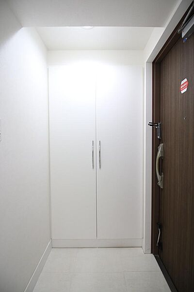 収納力あるシューズボックス付き玄関。すっきりとした空間で来客時の印象も良好です