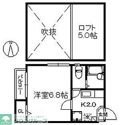 リバーJOY室見 1Kの間取図画像