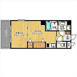 平尾弐番街ビル 1LDKの間取図画像